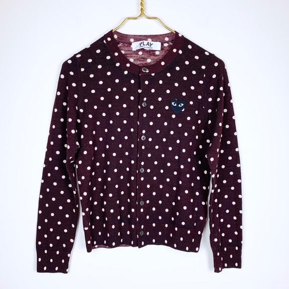 comme des garcons polka dot sweater